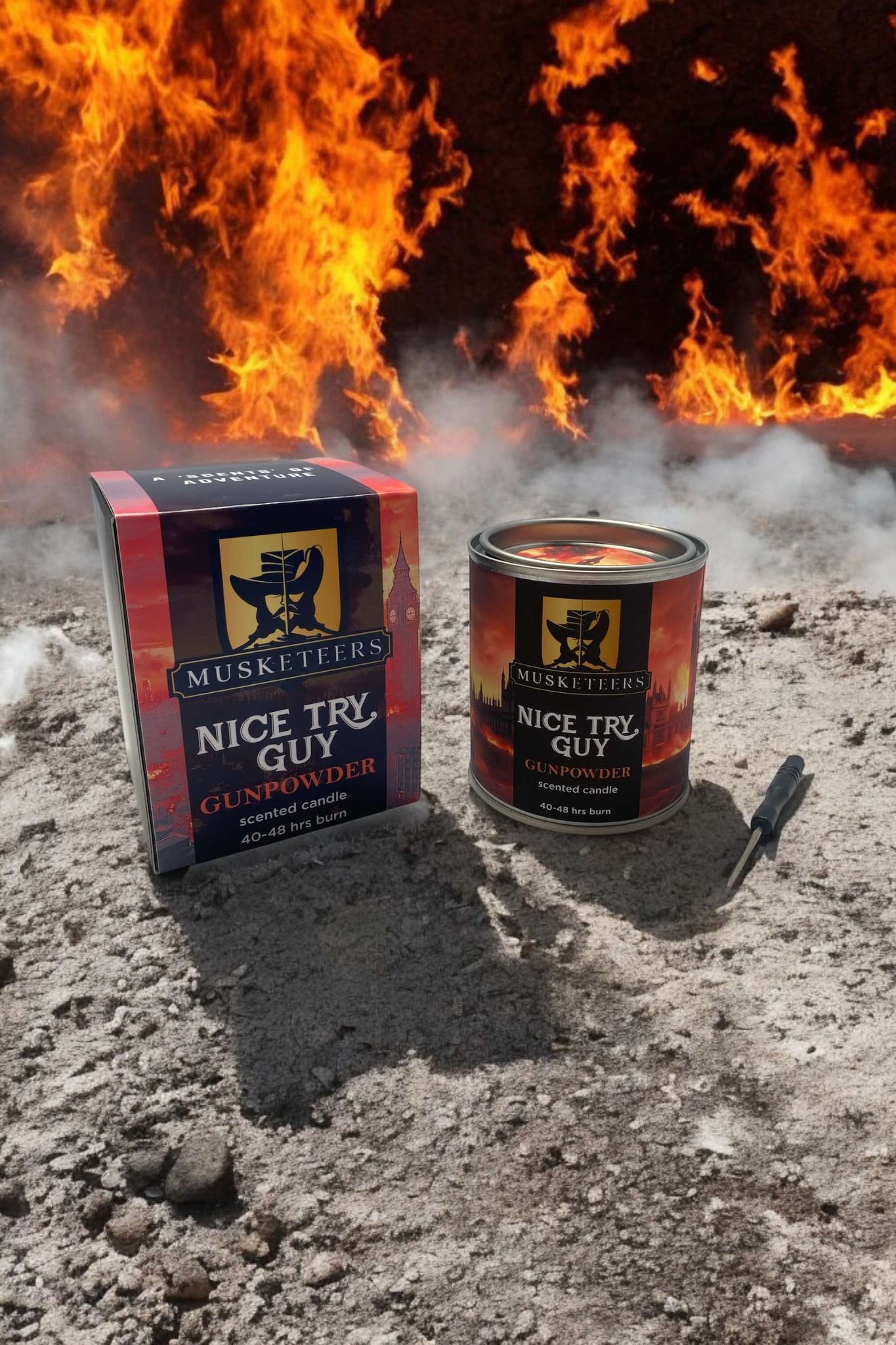 Nice Try, Guy - Gunpowder Scented Candle - Guy Fawkes/Bonfire Night Limited Edition